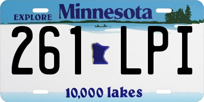 MN license plate 261LPI