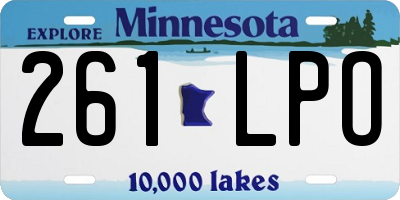 MN license plate 261LPO