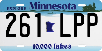 MN license plate 261LPP