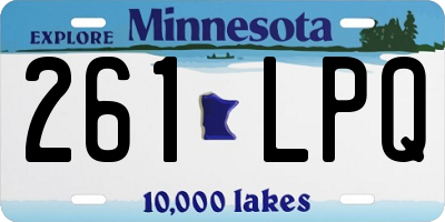 MN license plate 261LPQ