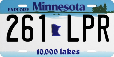 MN license plate 261LPR