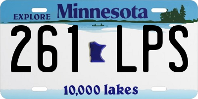 MN license plate 261LPS