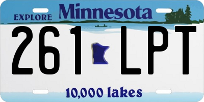 MN license plate 261LPT