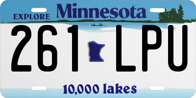 MN license plate 261LPU