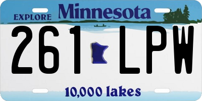 MN license plate 261LPW