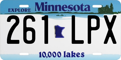 MN license plate 261LPX