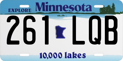 MN license plate 261LQB