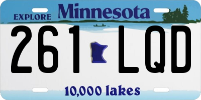 MN license plate 261LQD