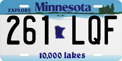 MN license plate 261LQF