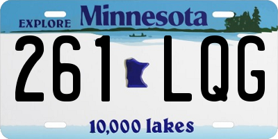 MN license plate 261LQG