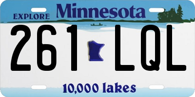 MN license plate 261LQL