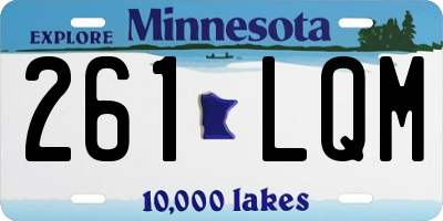 MN license plate 261LQM