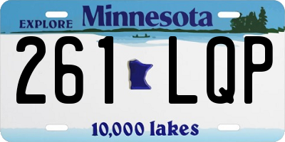 MN license plate 261LQP