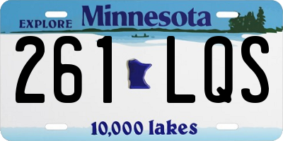 MN license plate 261LQS