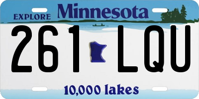 MN license plate 261LQU
