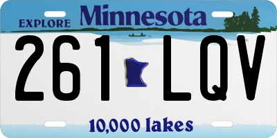 MN license plate 261LQV