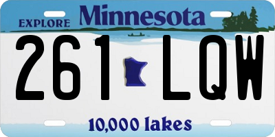MN license plate 261LQW