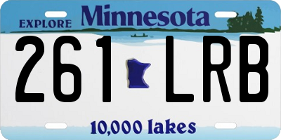 MN license plate 261LRB