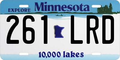MN license plate 261LRD