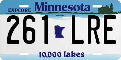 MN license plate 261LRE