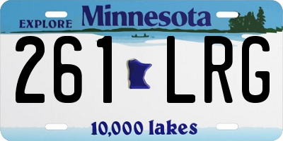 MN license plate 261LRG