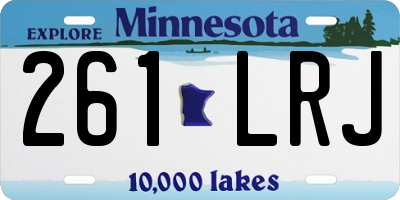 MN license plate 261LRJ