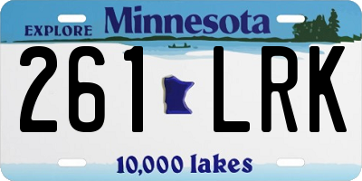 MN license plate 261LRK
