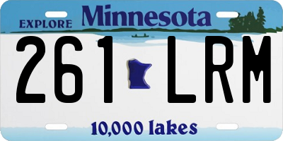 MN license plate 261LRM