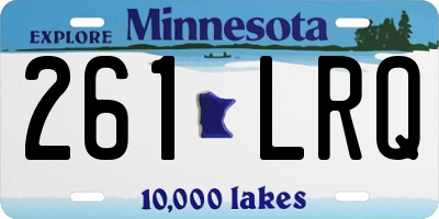 MN license plate 261LRQ