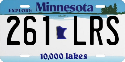 MN license plate 261LRS