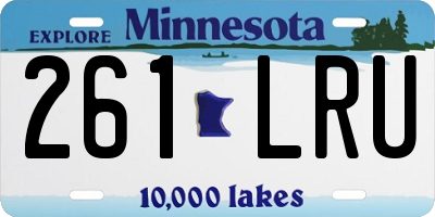 MN license plate 261LRU