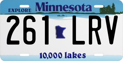 MN license plate 261LRV