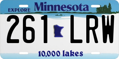 MN license plate 261LRW