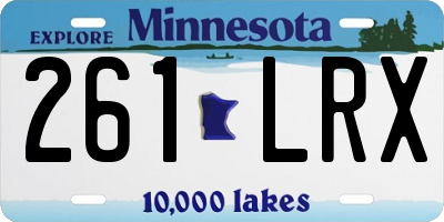 MN license plate 261LRX