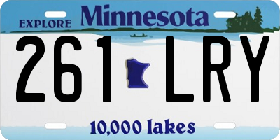 MN license plate 261LRY