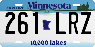 MN license plate 261LRZ
