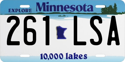 MN license plate 261LSA