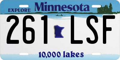 MN license plate 261LSF