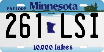 MN license plate 261LSI
