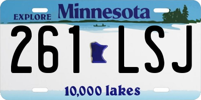 MN license plate 261LSJ