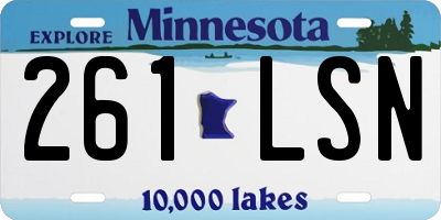 MN license plate 261LSN