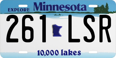 MN license plate 261LSR