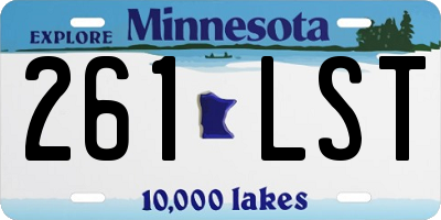 MN license plate 261LST