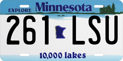 MN license plate 261LSU