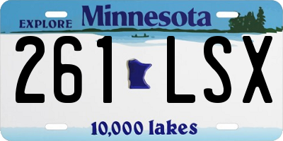 MN license plate 261LSX