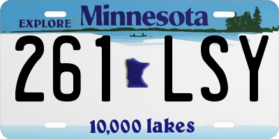 MN license plate 261LSY