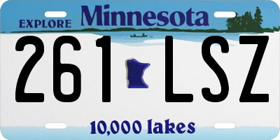MN license plate 261LSZ