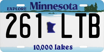 MN license plate 261LTB