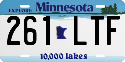 MN license plate 261LTF