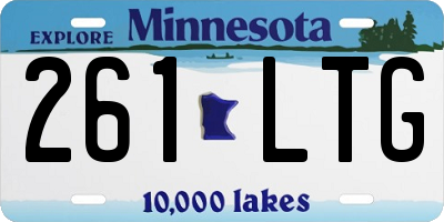 MN license plate 261LTG